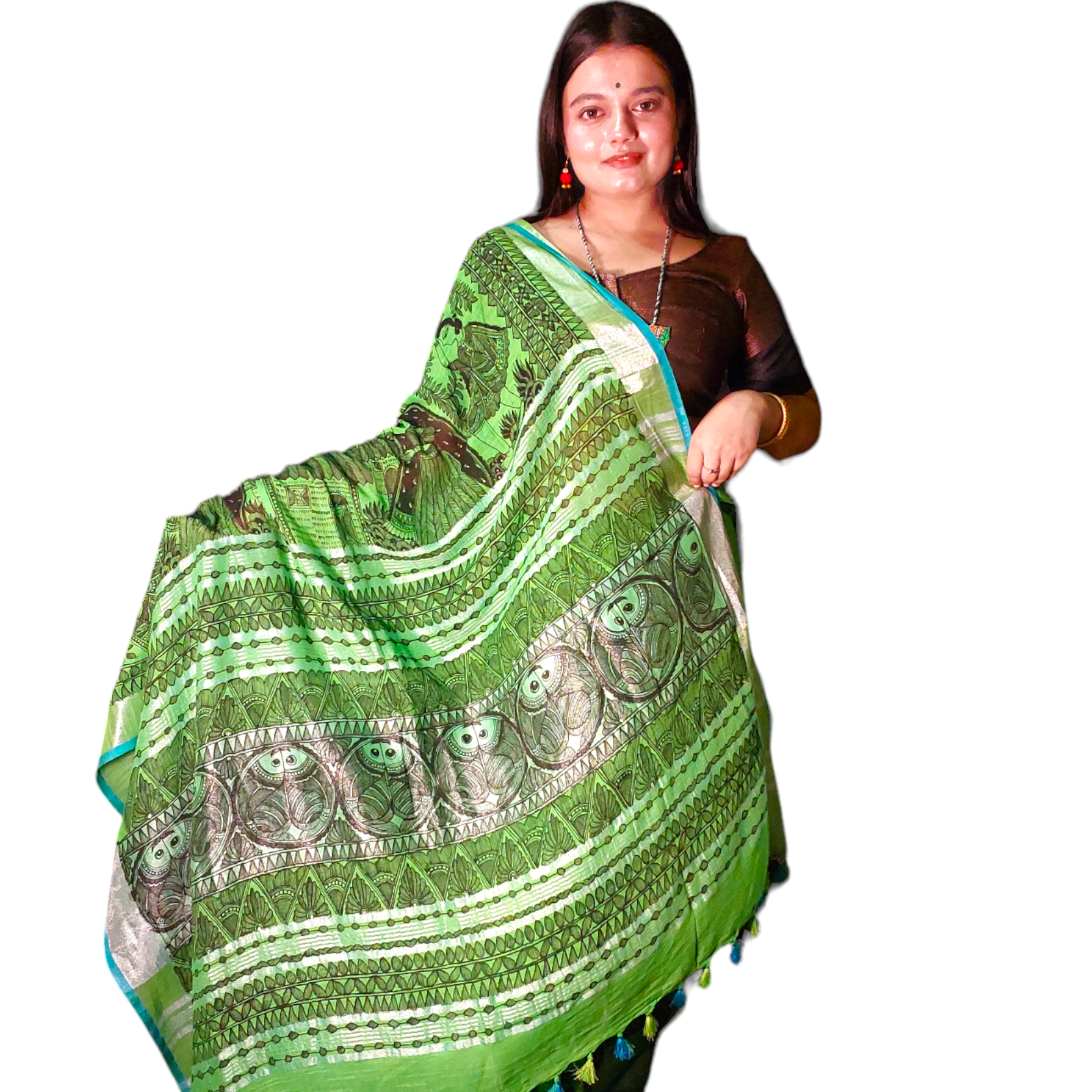 Mithila Painting cotton saree